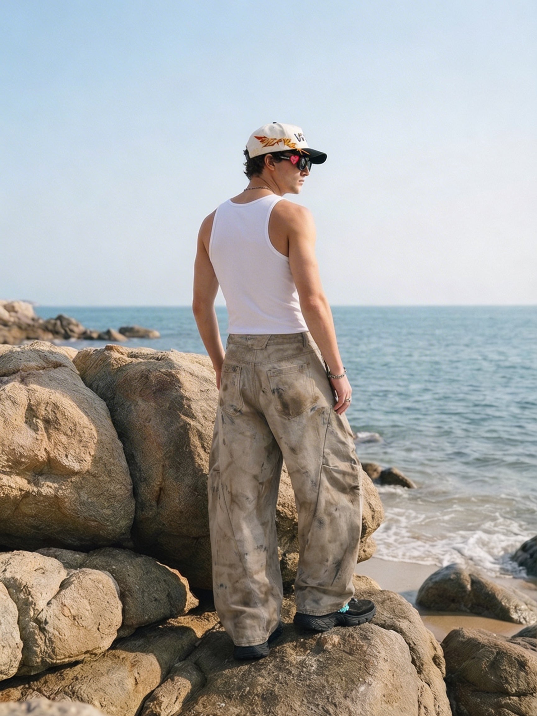 パンツ curve silhouette soft cotton pants Camden Cotton Gauze