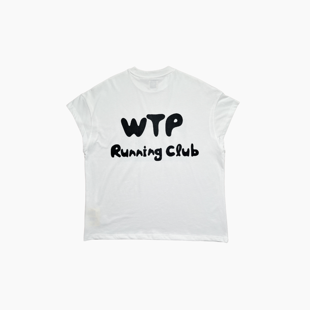 WTP "RUNNING MAN" Sleeveless Tank Top | White