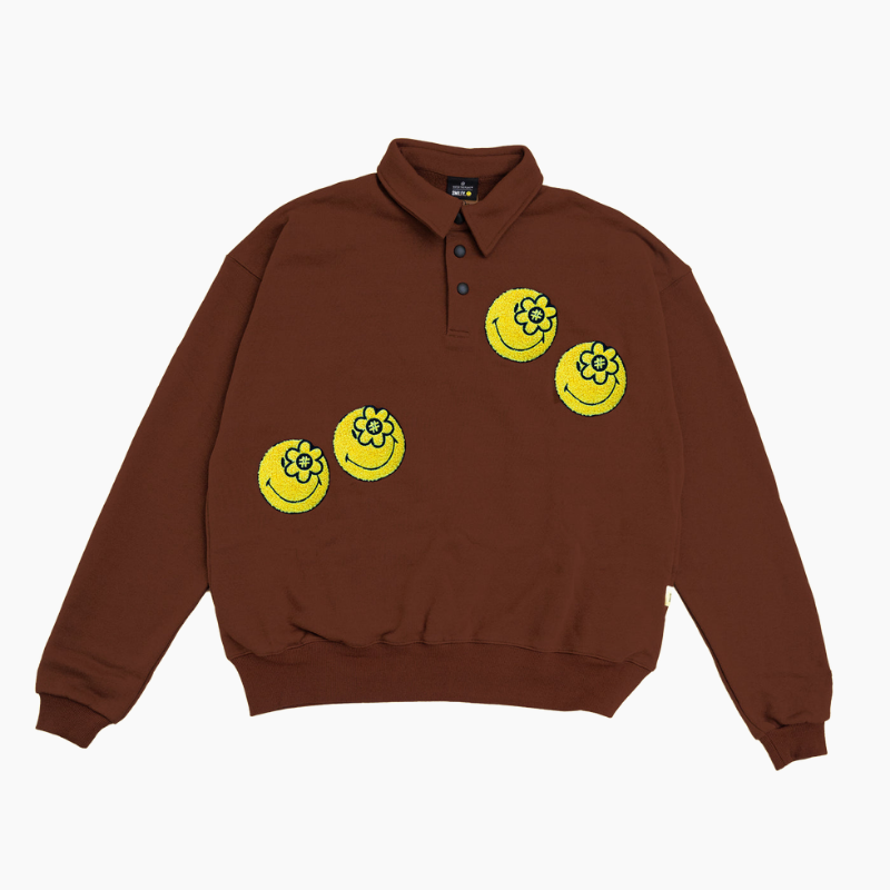 SMILEYWORLD® エンチャント L/S ポロ | ブラウン
