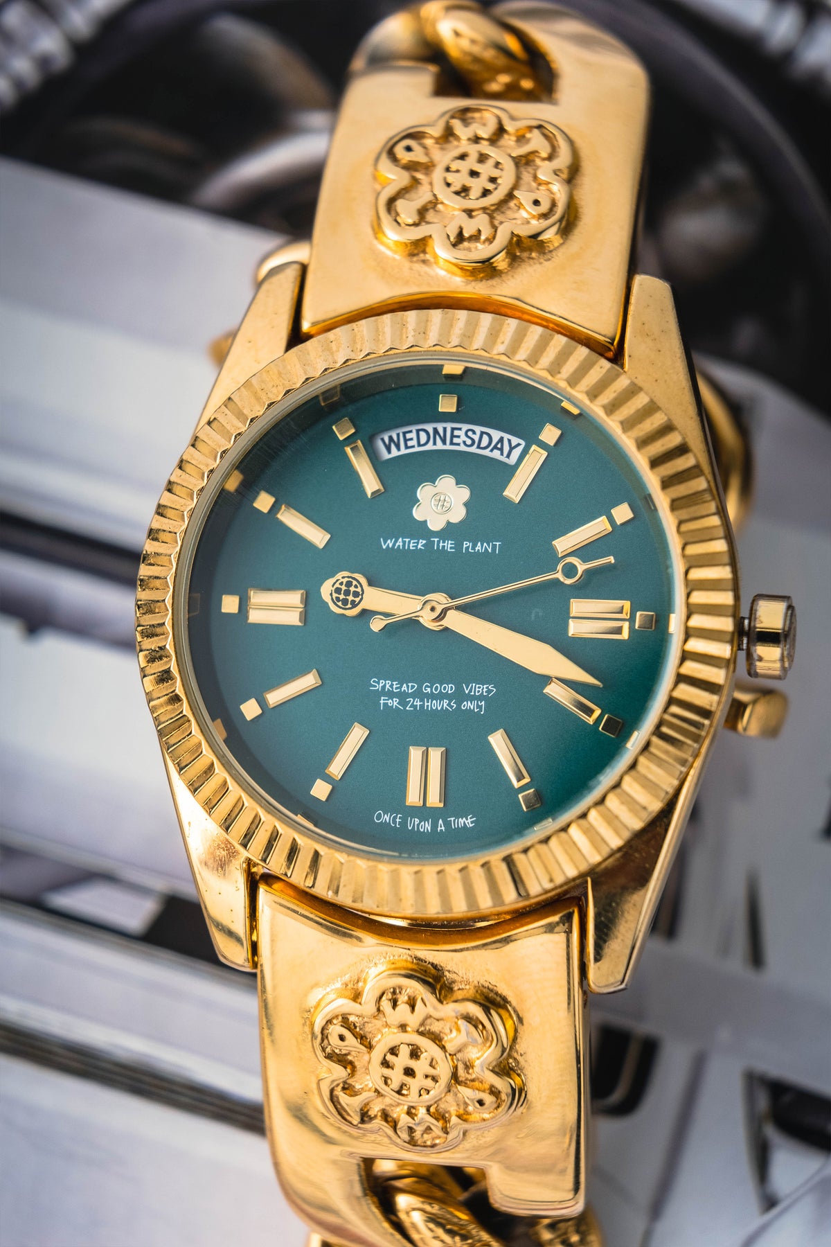 "SOLANA" Quality Time Watch 36mm | Verdant Gold