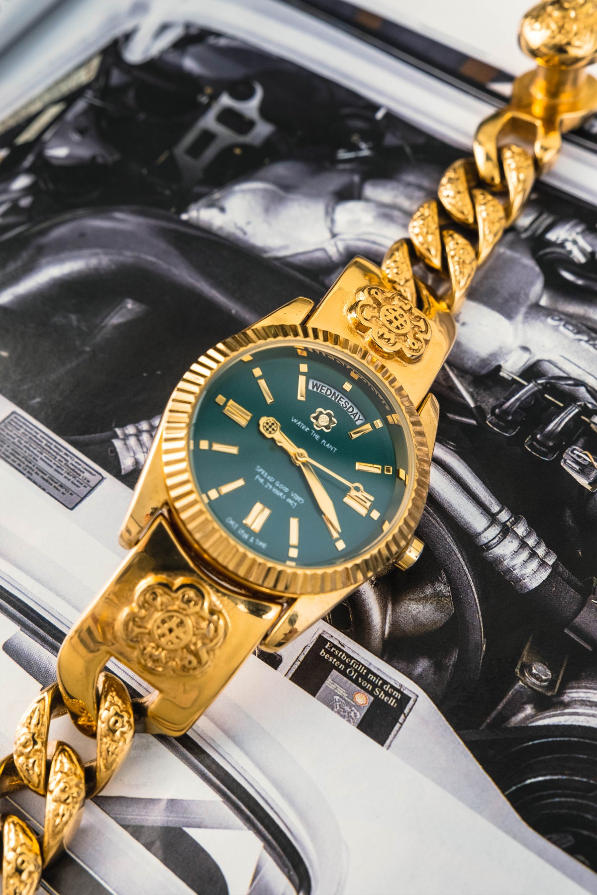 "SOLANA" Quality Time Watch 36mm | Verdant Gold