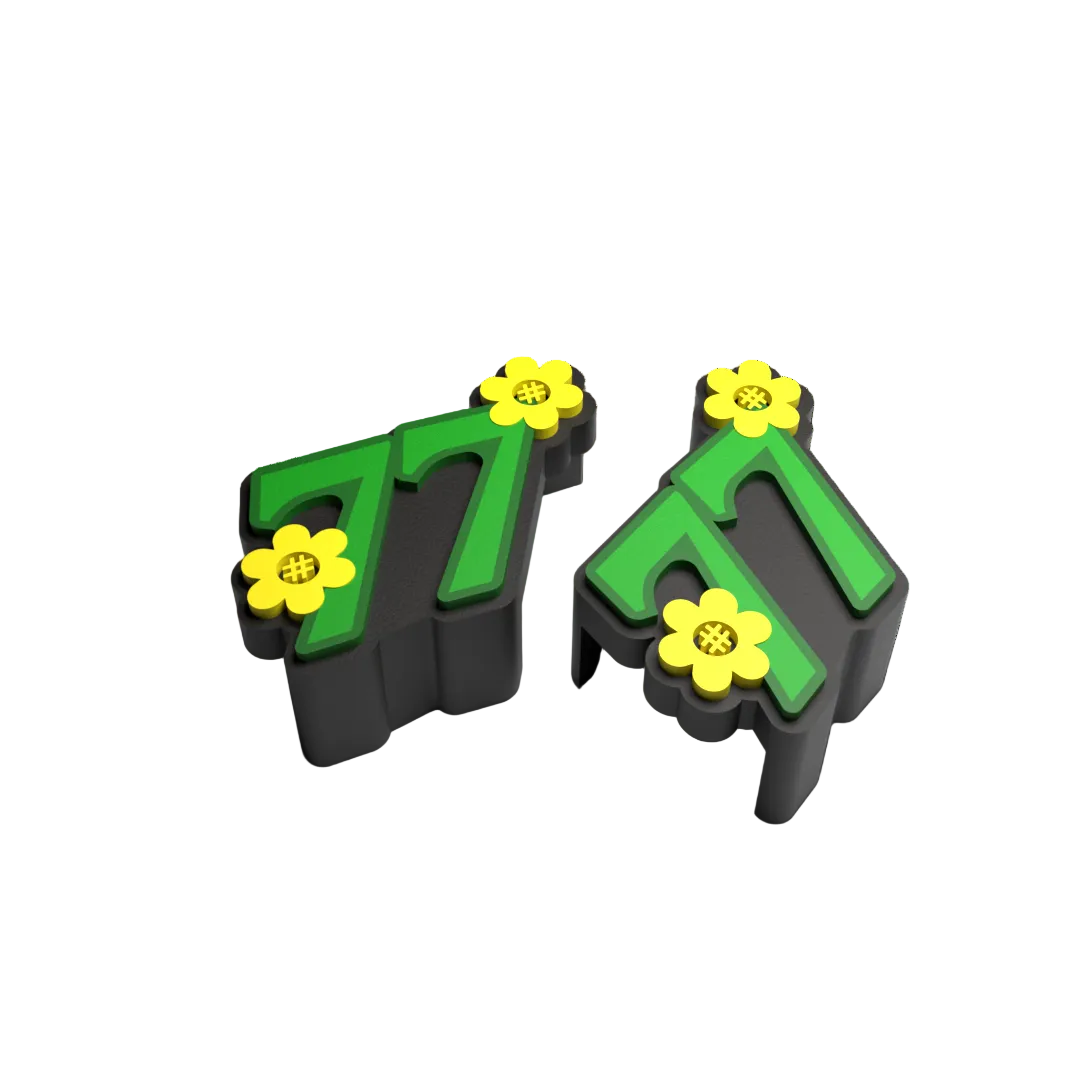 "77" Charm | Green
