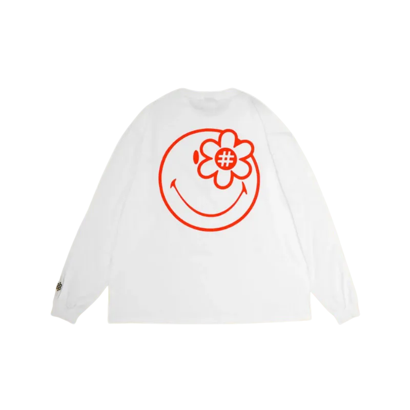 SMILEYWORLD® ホールマーク 長袖Tシャツ | ホワイト