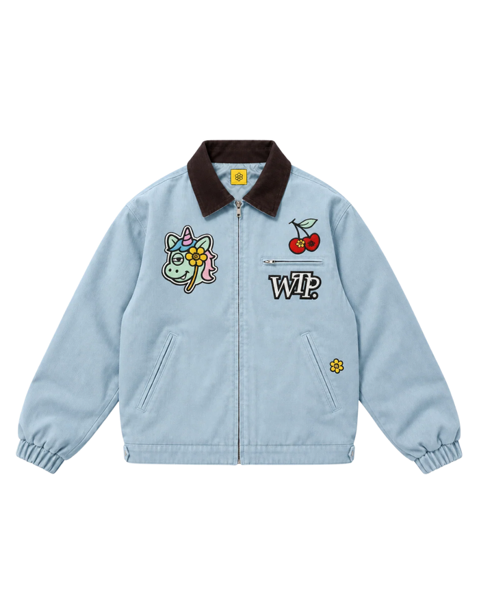 "Dream" Work Jacket | Pastel Blue