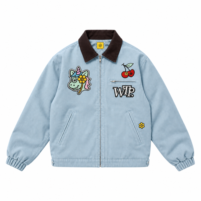 "Dream" Work Jacket | Pastel Blue