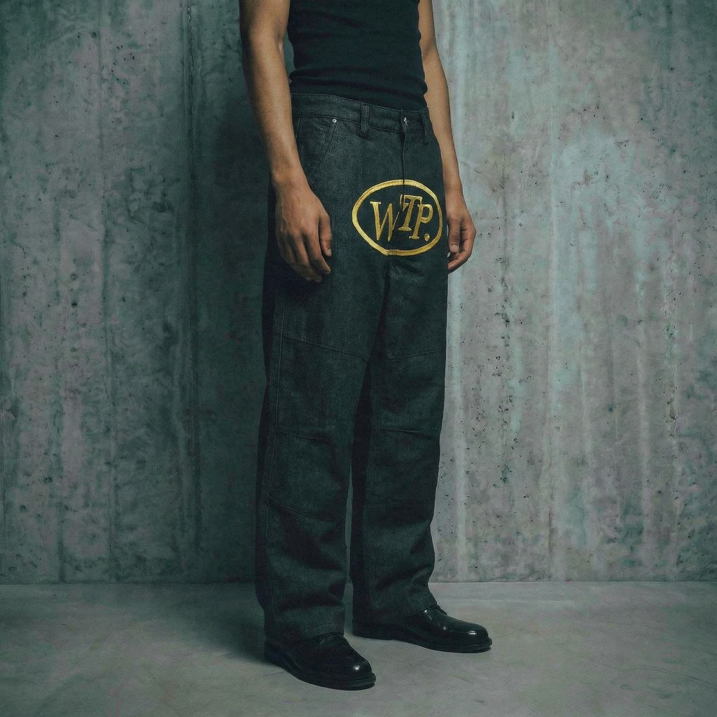 """Ori Logo"" Denim Jeans | Black"