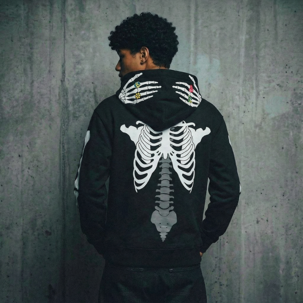 "Skelly" Hoodie | Black