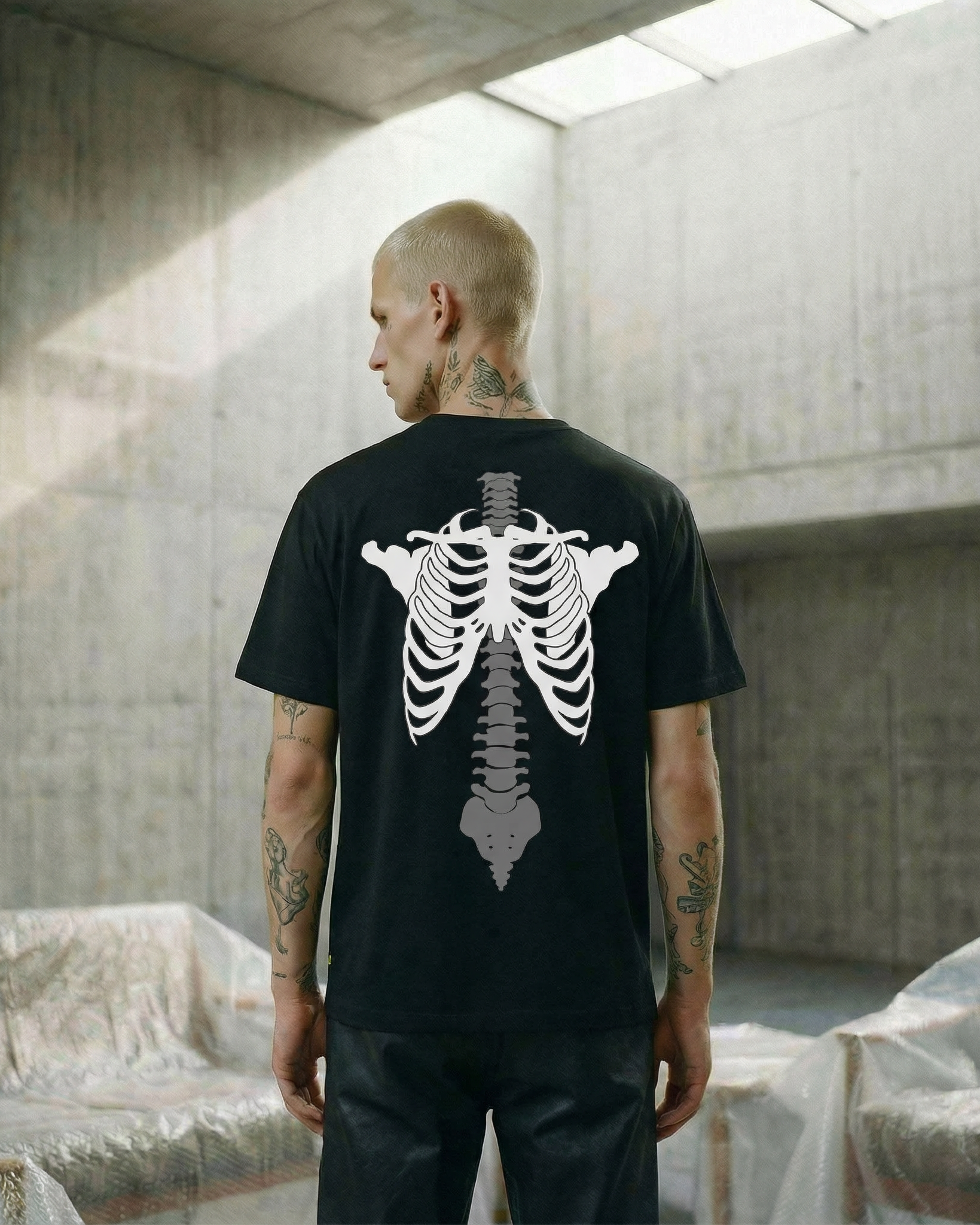 "Ribcage" Tee | Black