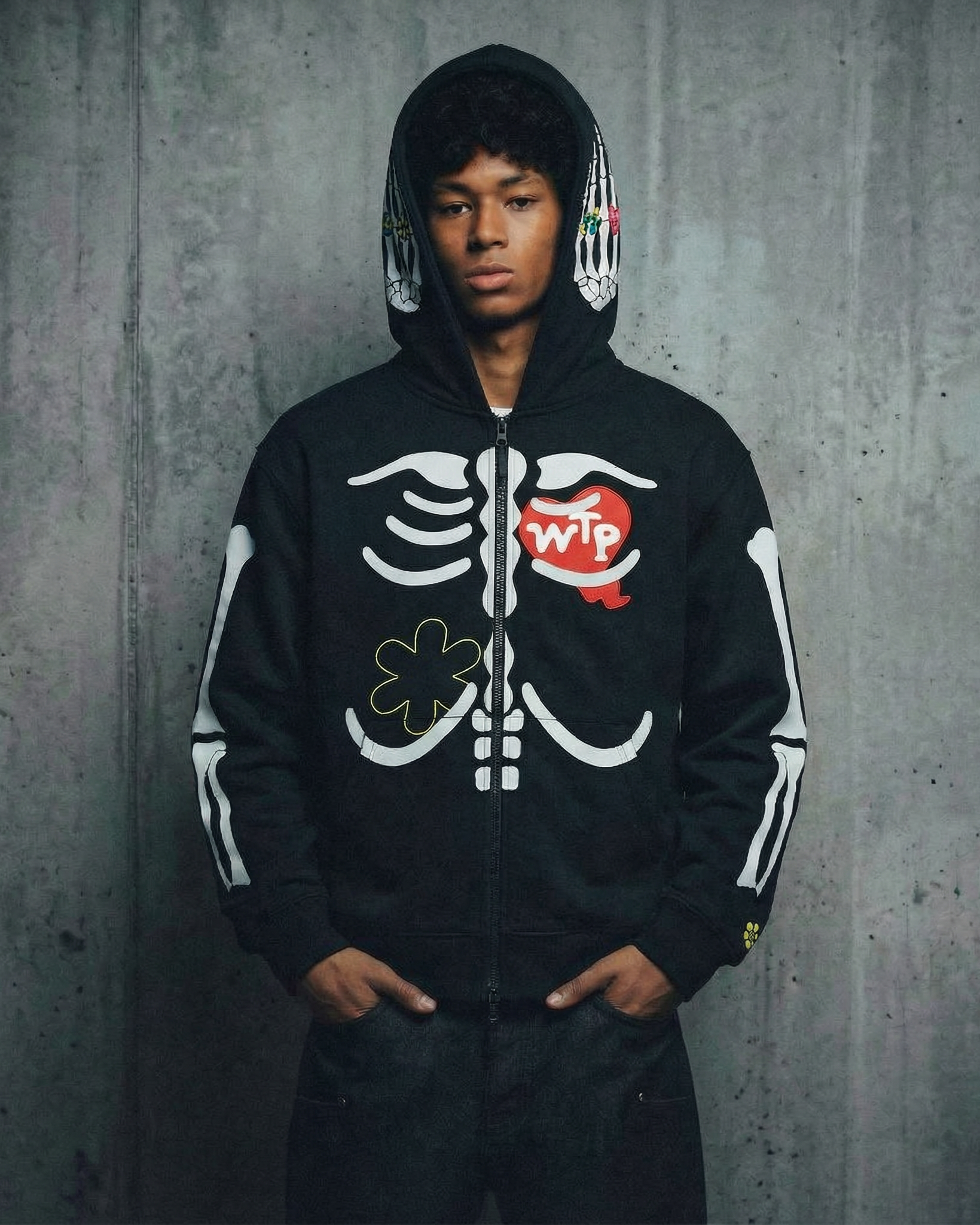 "Skelly" Hoodie | Black
