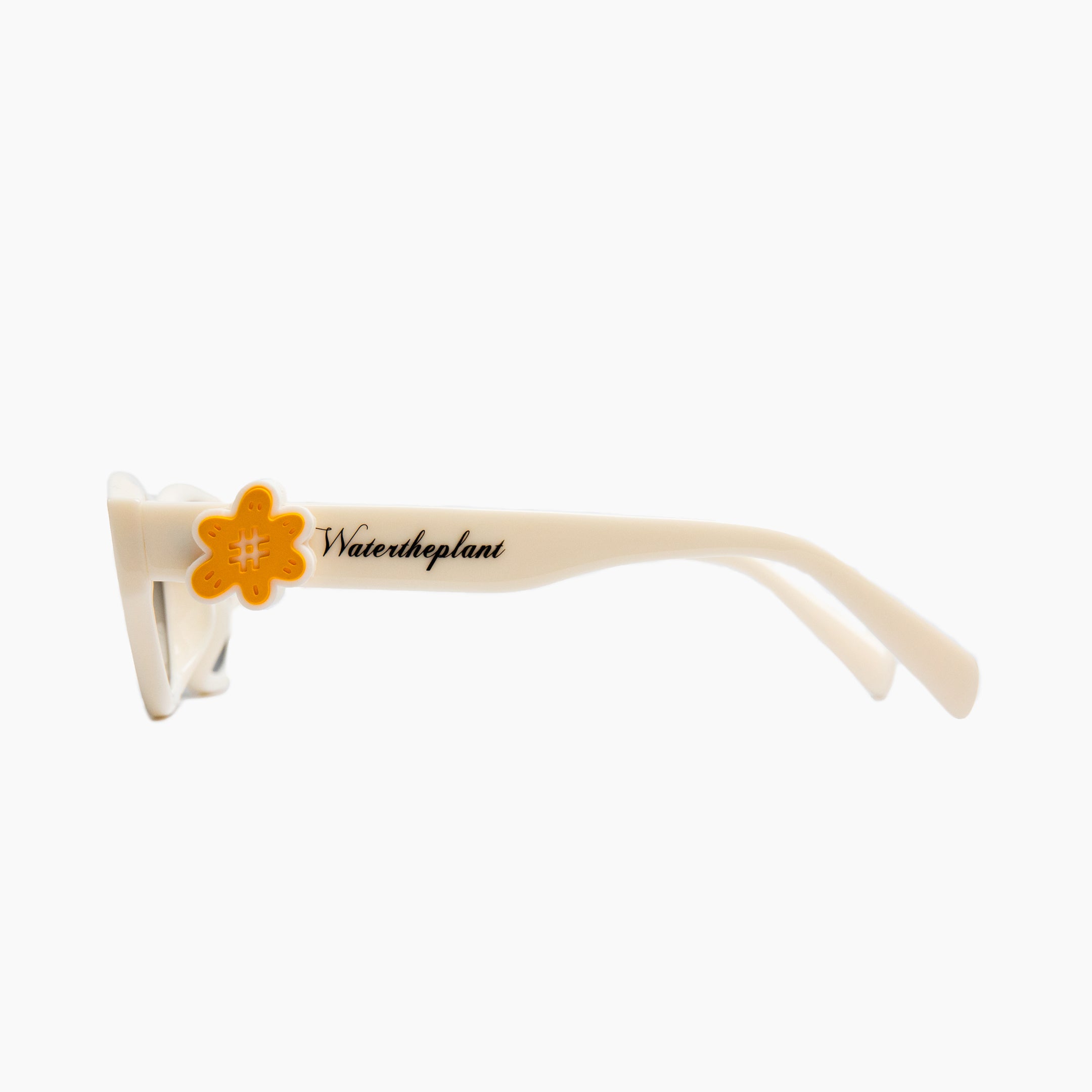 "GHOST" Sunnies | White | Black Lens