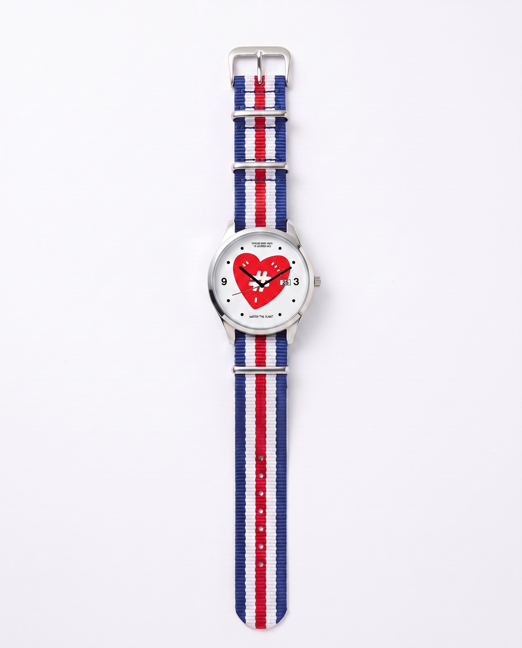 Spread Love Time To Smile Watch | Blue Red