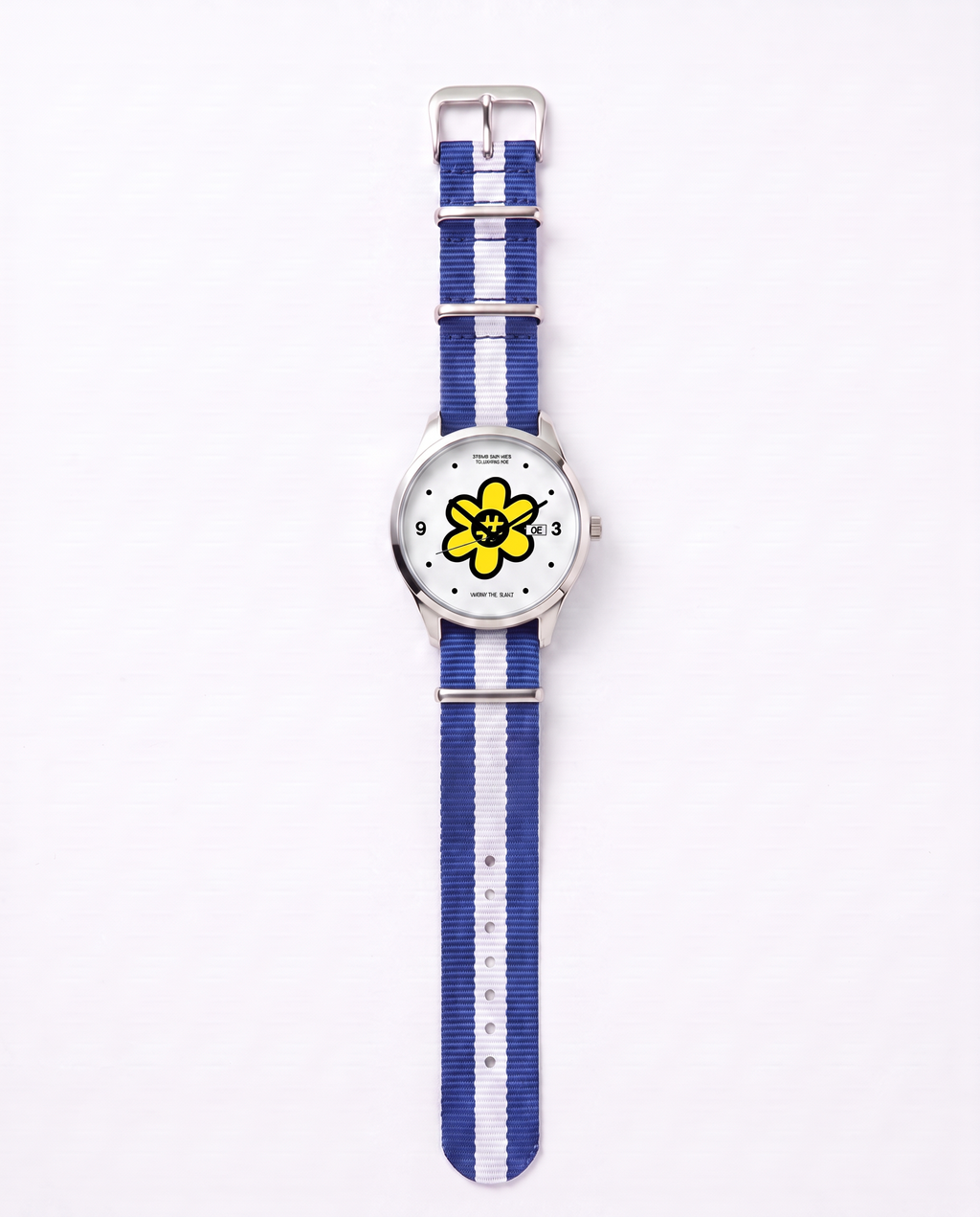 Good Vibes Time To Smile Watch | Blue White