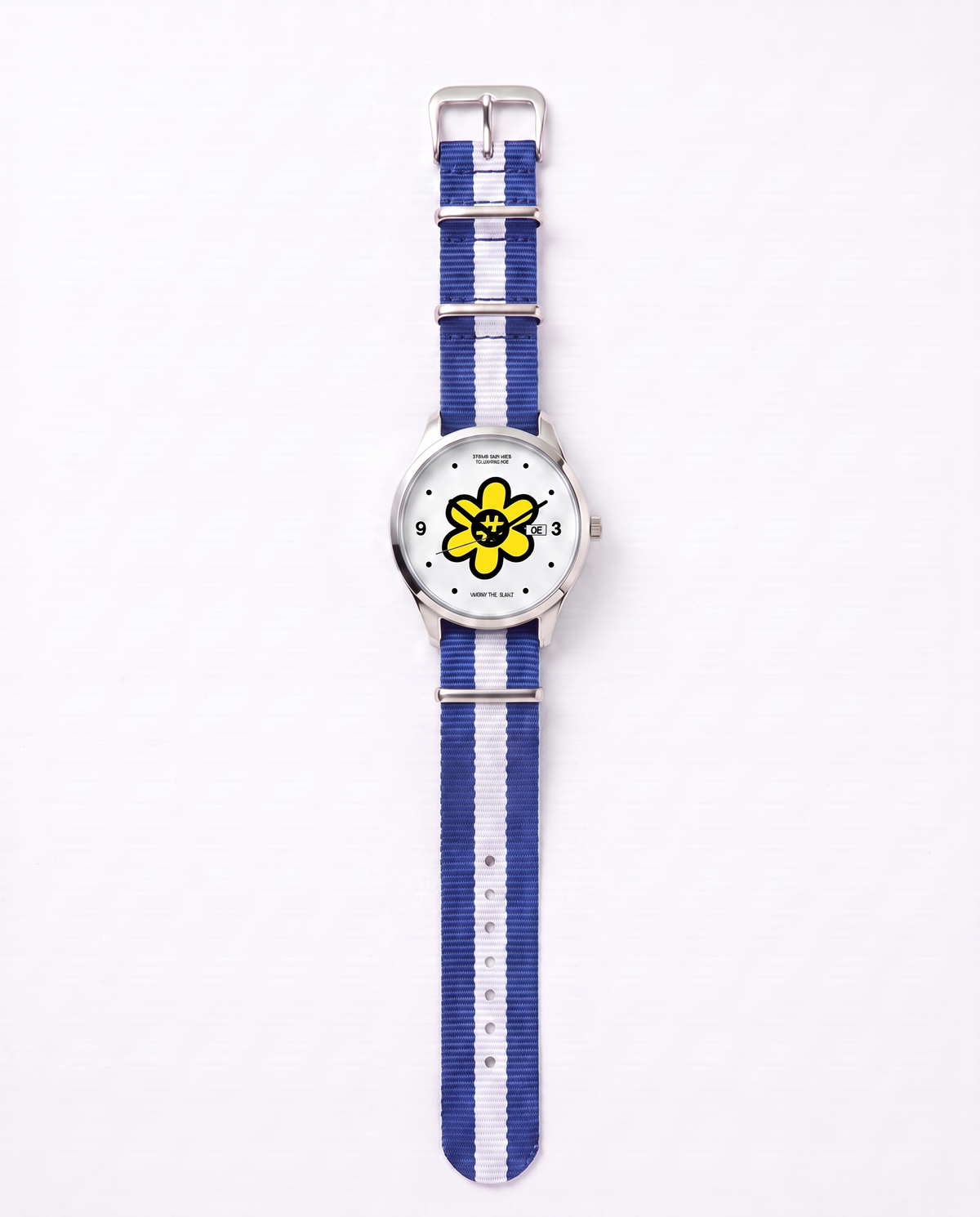 Good Vibes Time To Smile Watch | Blue White