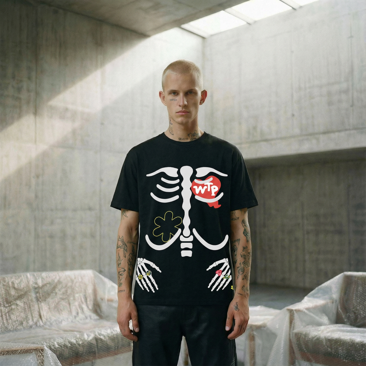 "Ribcage" Tee | Black