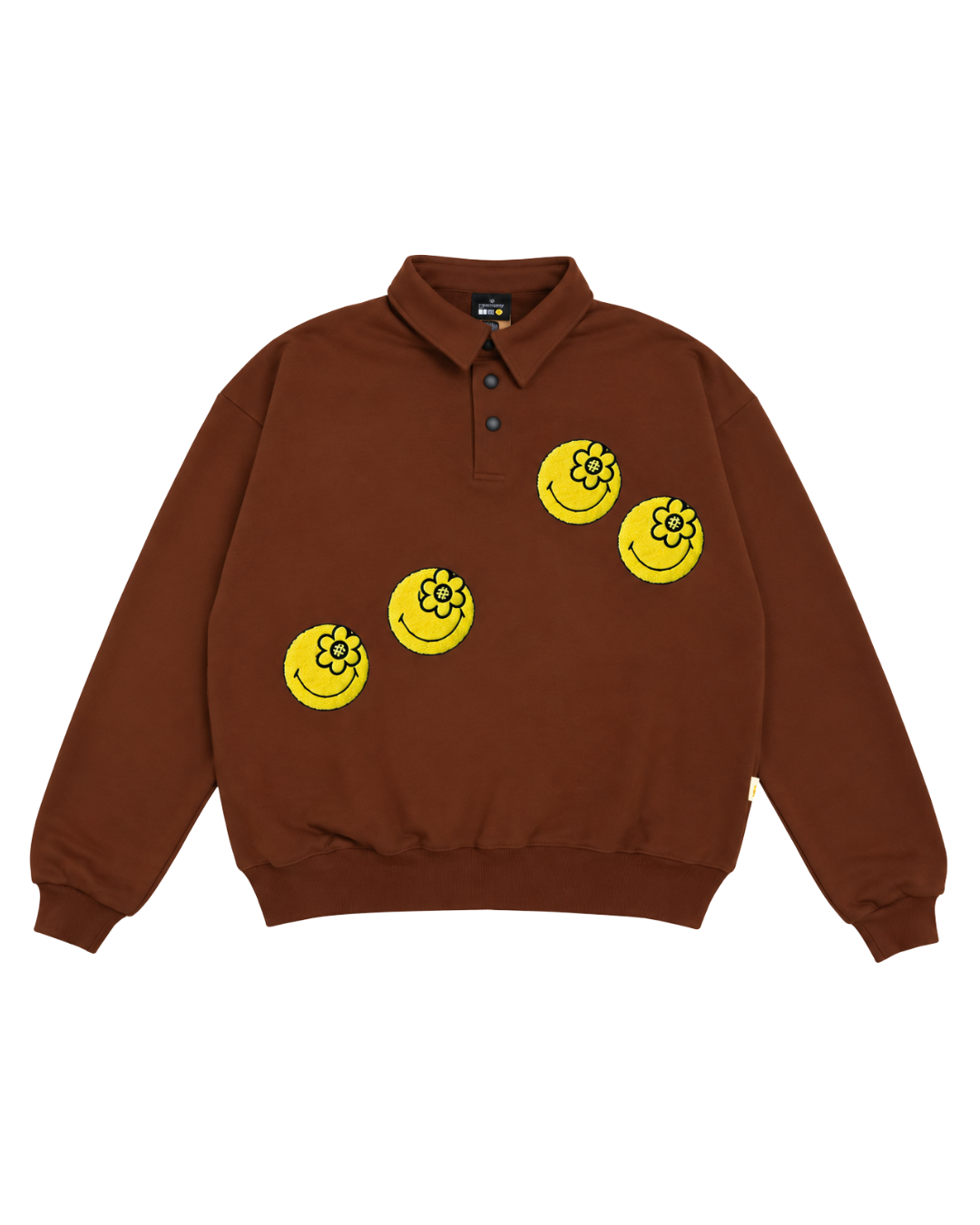 SMILEYWORLD® Enchanting L/S Polo | Brown