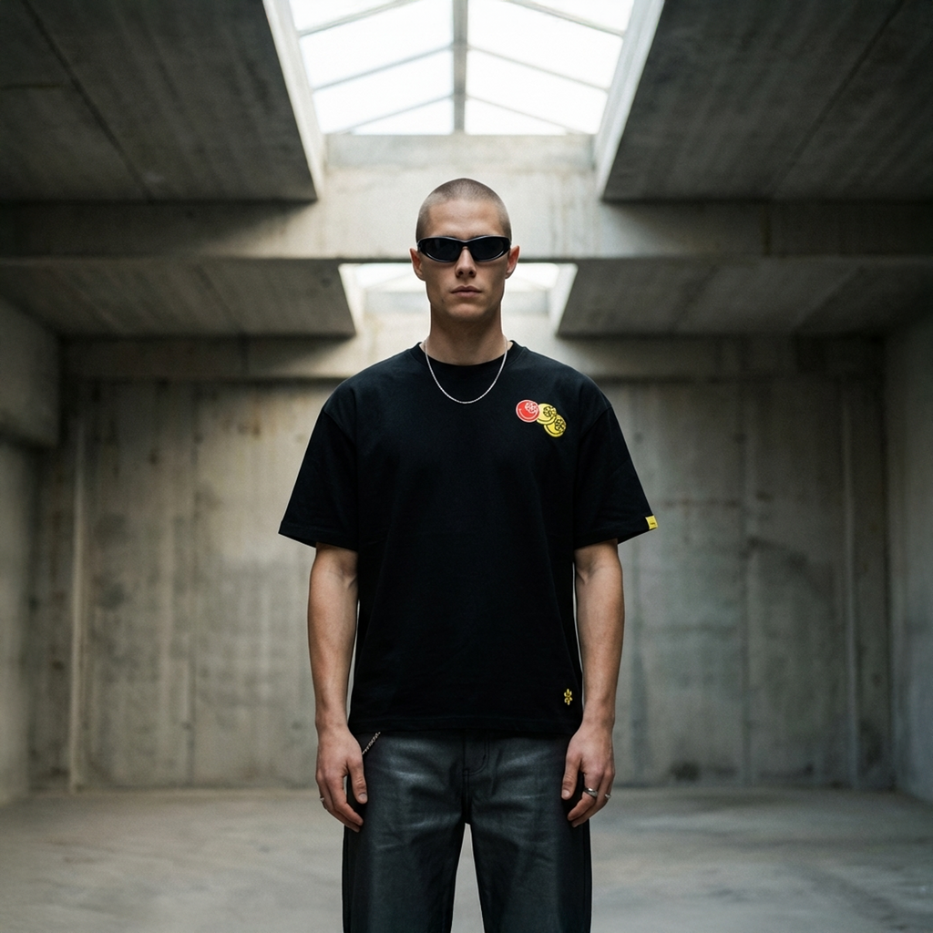 SMILEYWORLD® MOON TSHIRT | BLACK