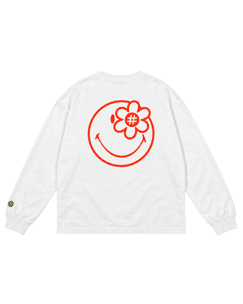 SMILEYWORLD® ホールマーク 長袖Tシャツ | ホワイト