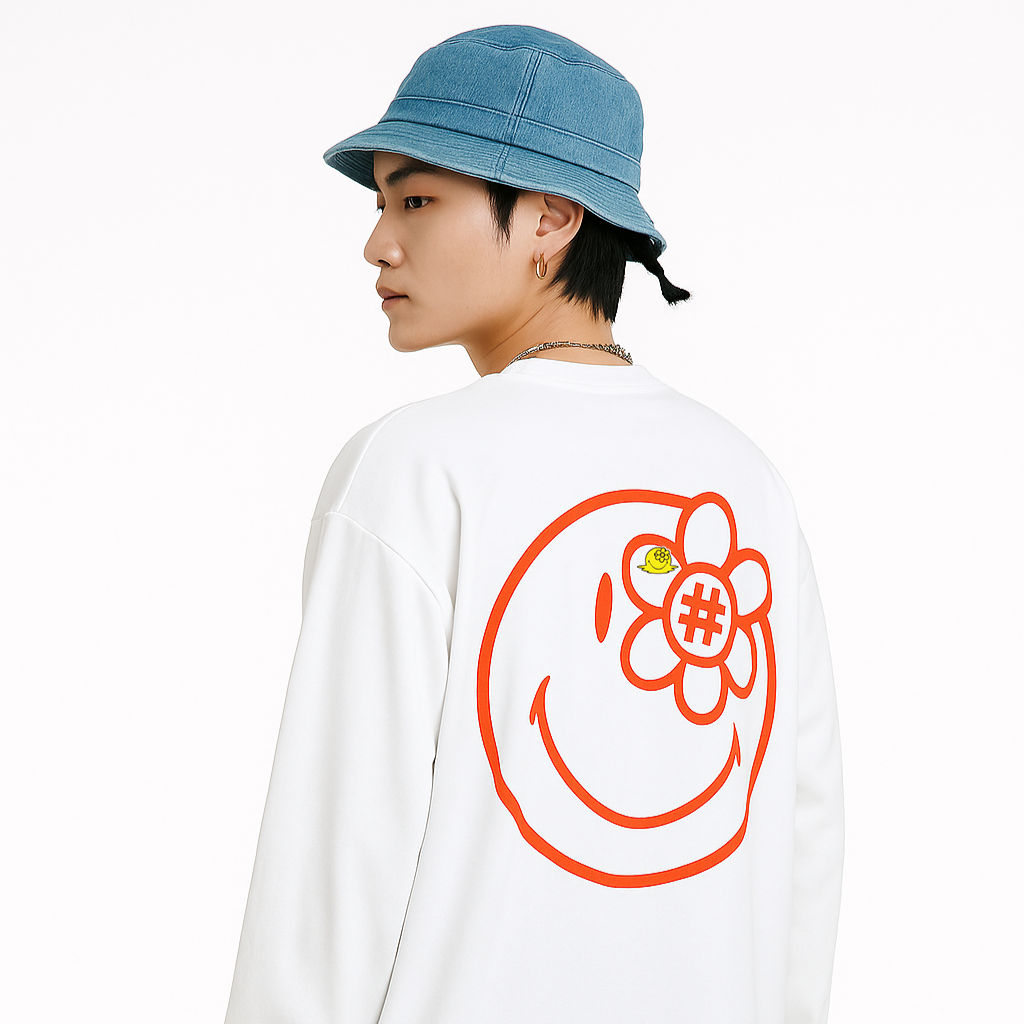 Smiley® Hallmark L/S Tshirt | White