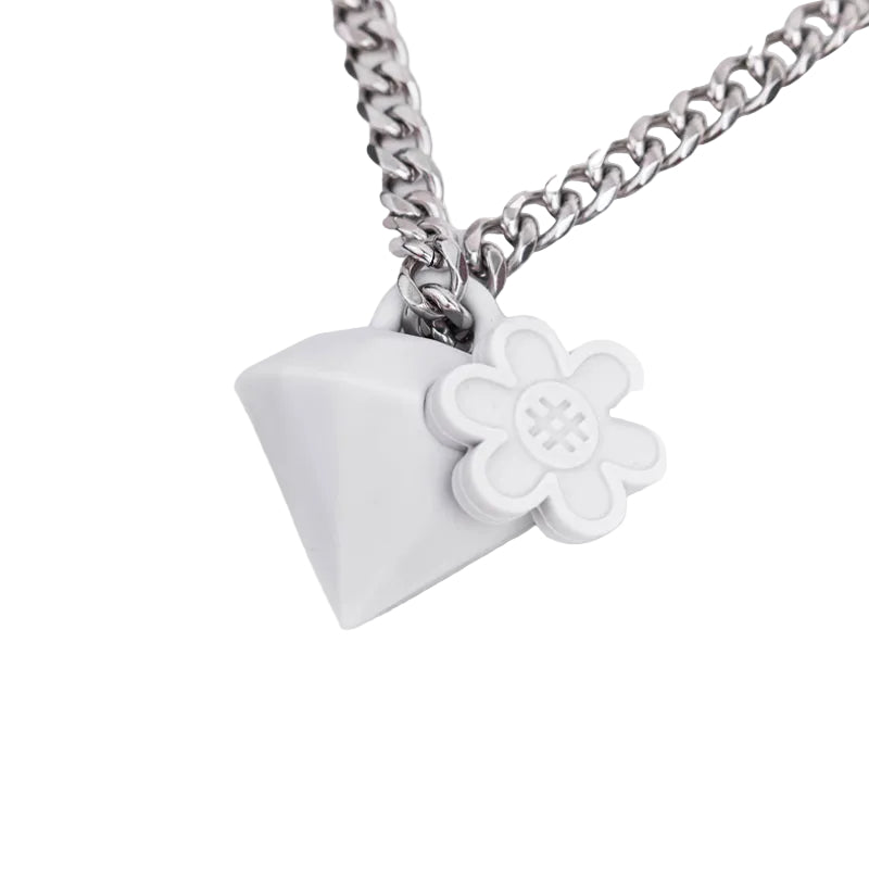 WTP "DIAMOND BLOOM" NECKLACE | OFF WHITE