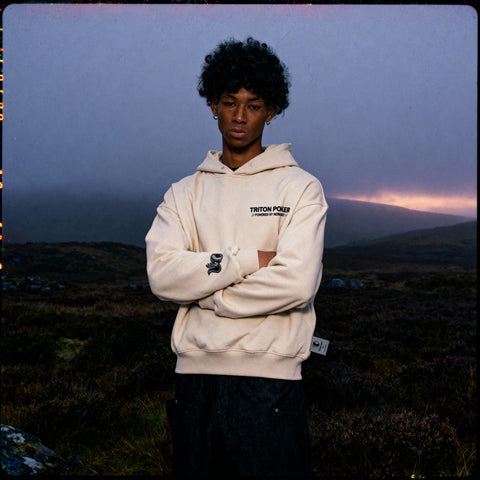 NU x TRITON "SHOWDOWN" HOODIE | FLATWHITE