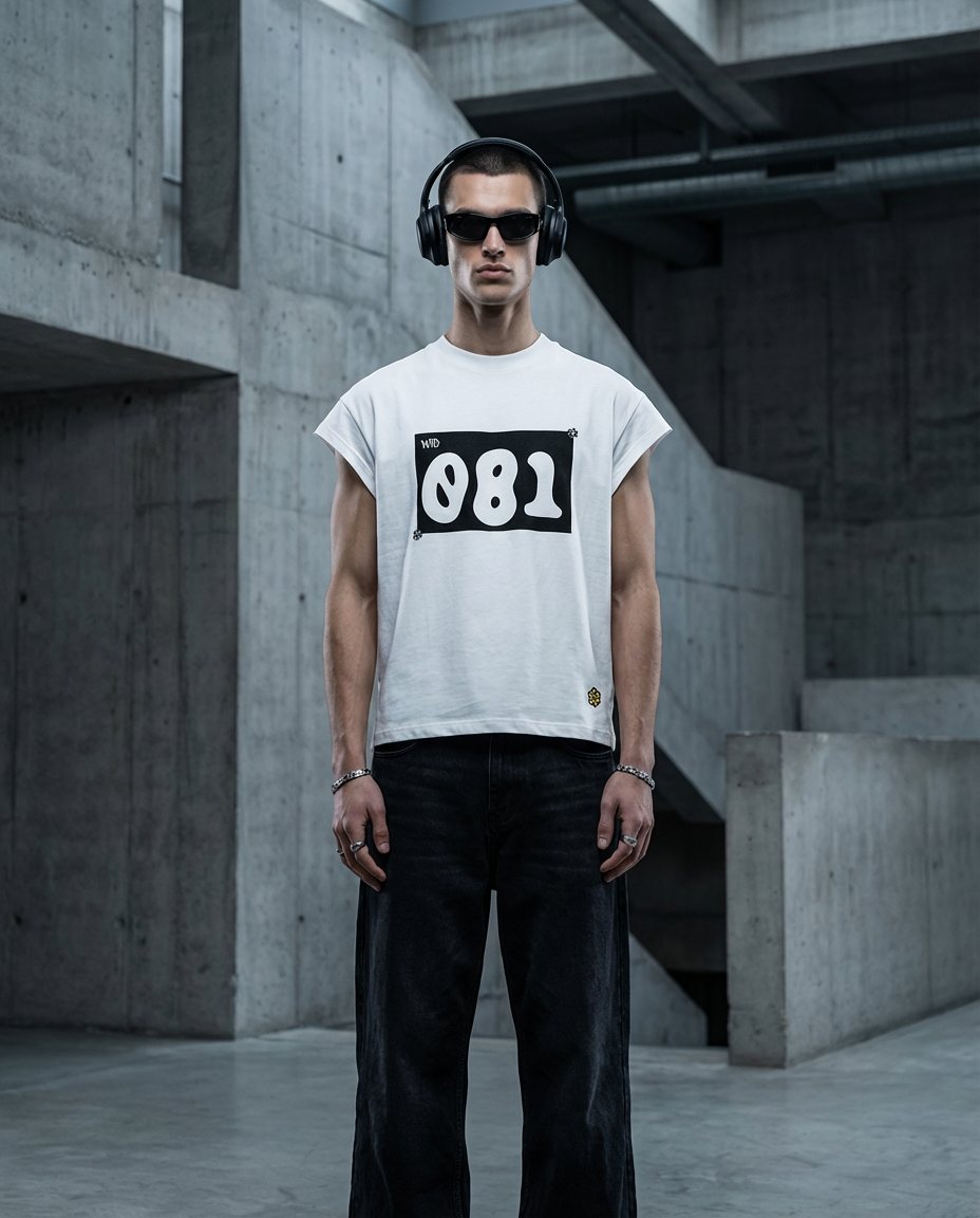 WTP "RUNNING MAN" Sleeveless Tank Top | White