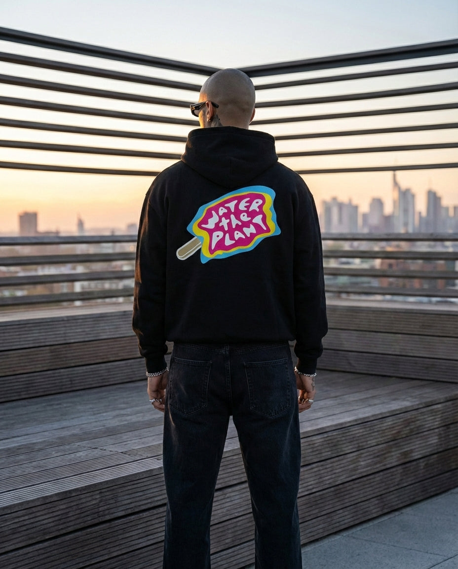 Smiley Popsicles Hoodie | Black