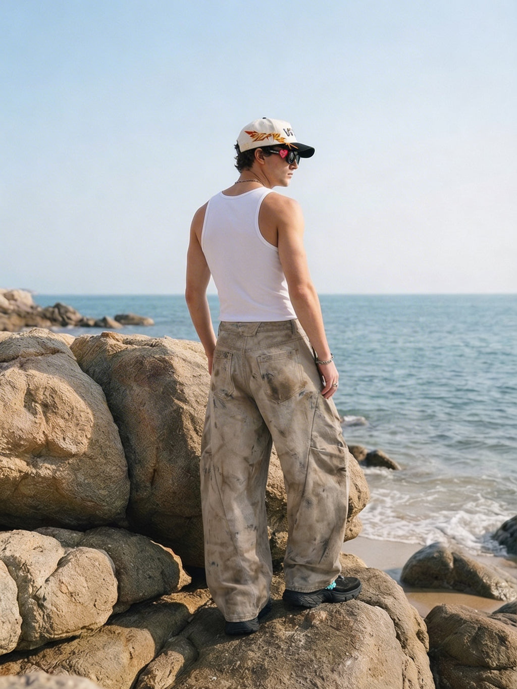 "DESERT" Curve Silhouette Pants | Brown
