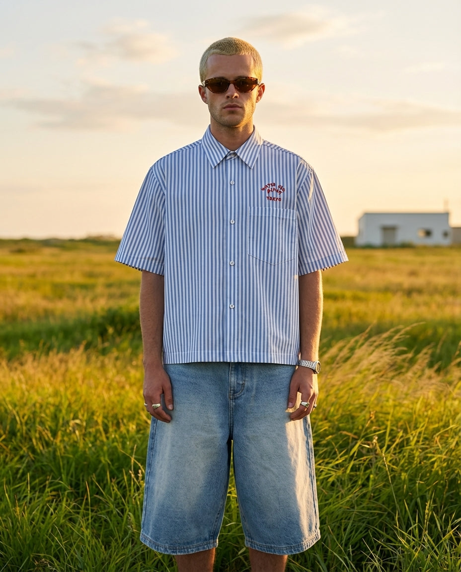 City Stripe Shirt | Blue