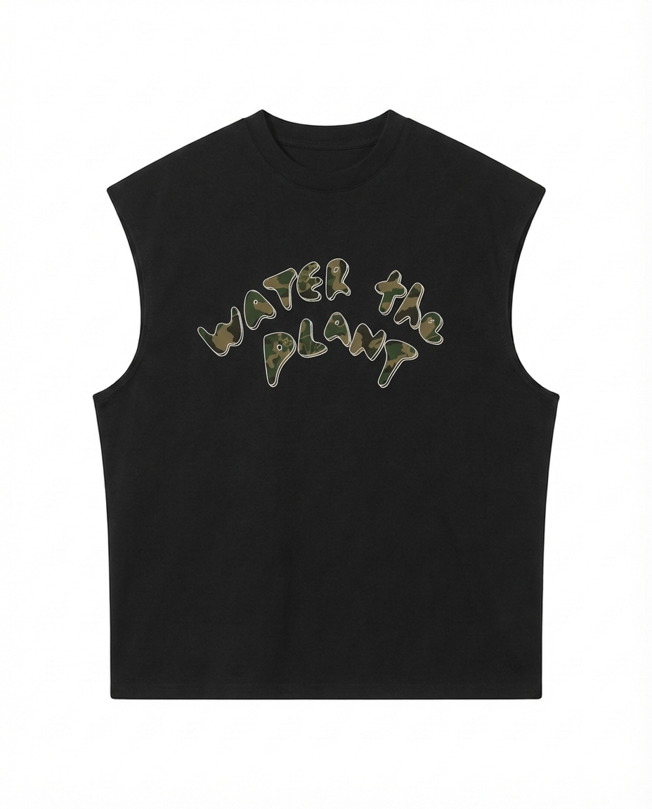[CUSTOM] Logo Sleeveless Tee | Black