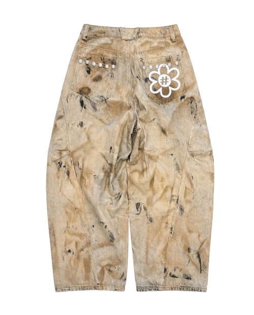 "DESERT" Curve Silhouette Pants | Brown