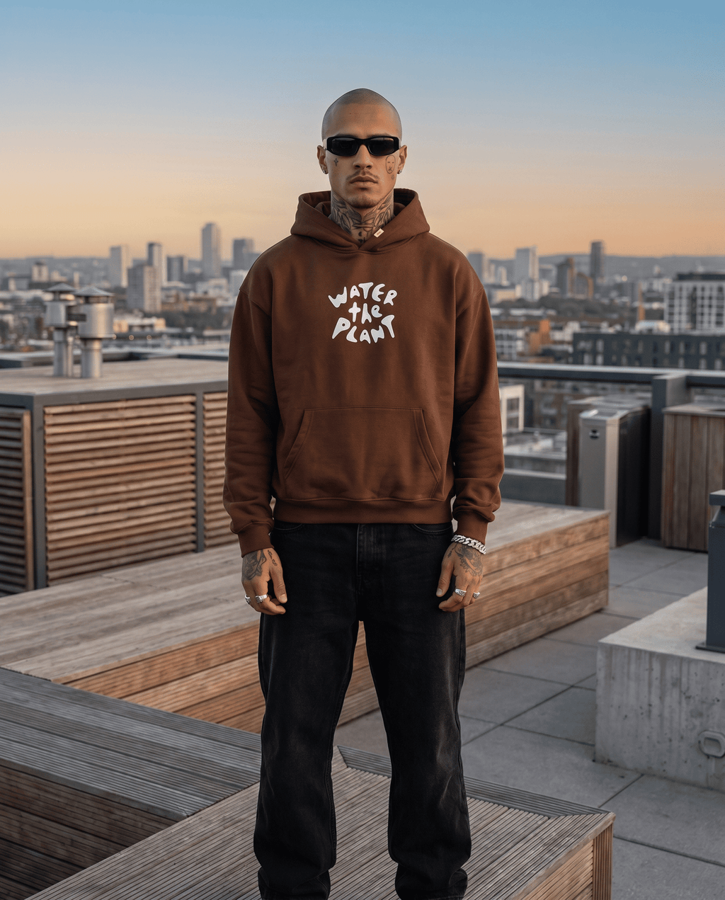 SMILEYWORLD® LOGO HOODIE | BROWN