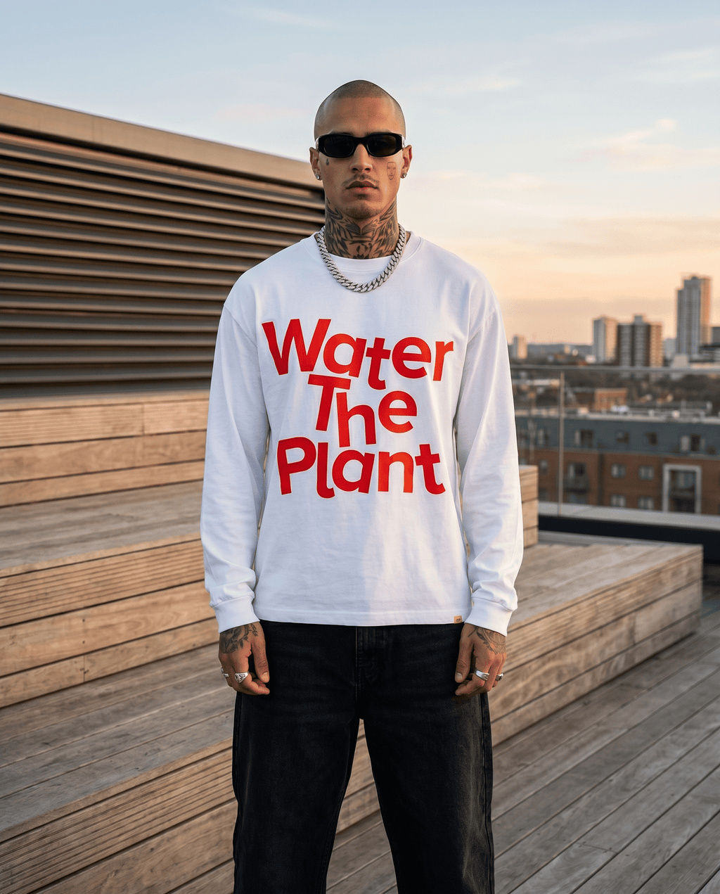 SMILEYWORLD® ホールマーク 長袖Tシャツ | ホワイト