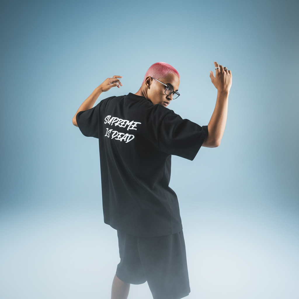 "RED FURY" ノットサップTシャツ | ブラック