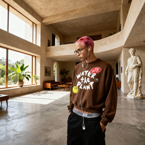 SMILEYWORLD® POP SWEATER | BROWN